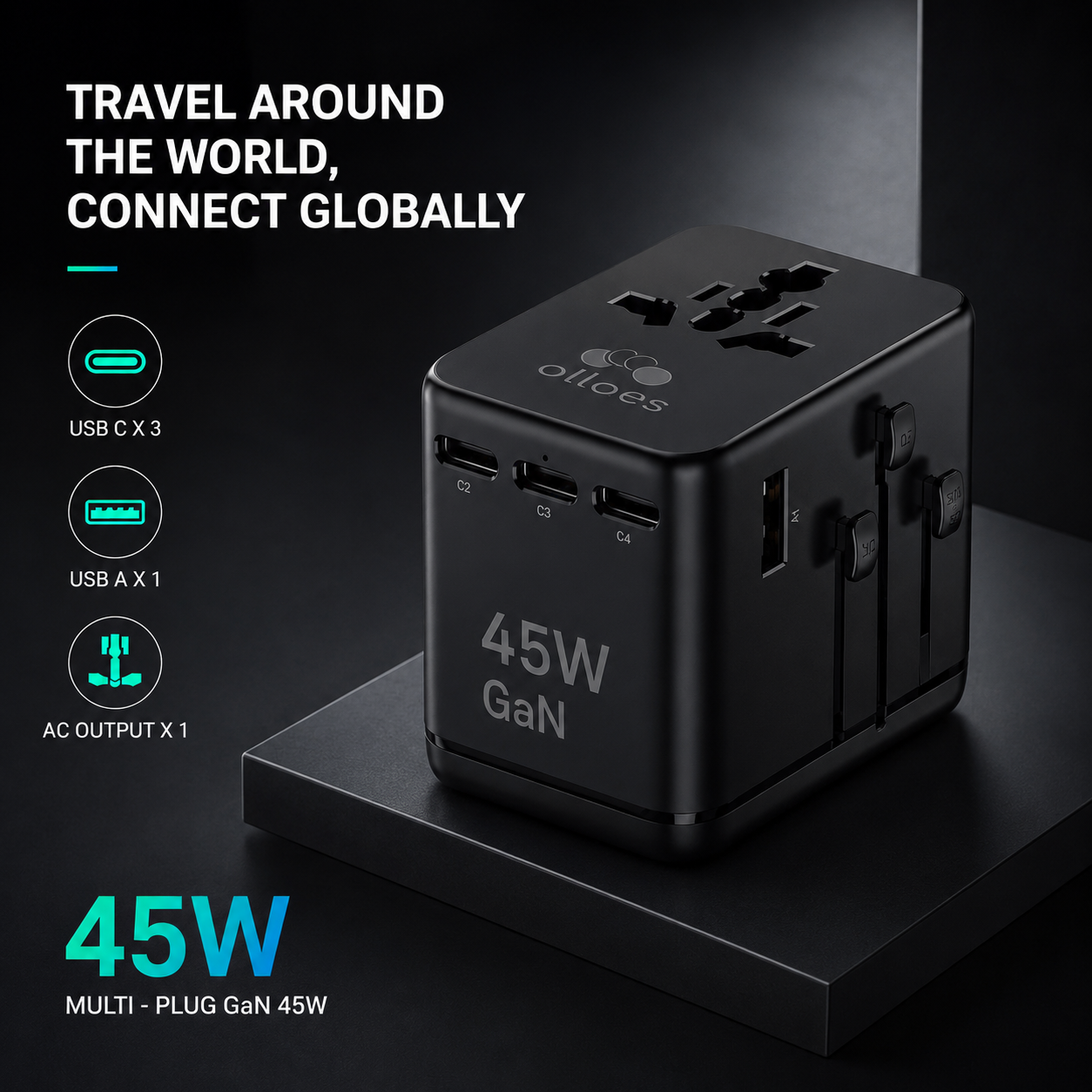 Olloes Travel Adapter Mini 45W