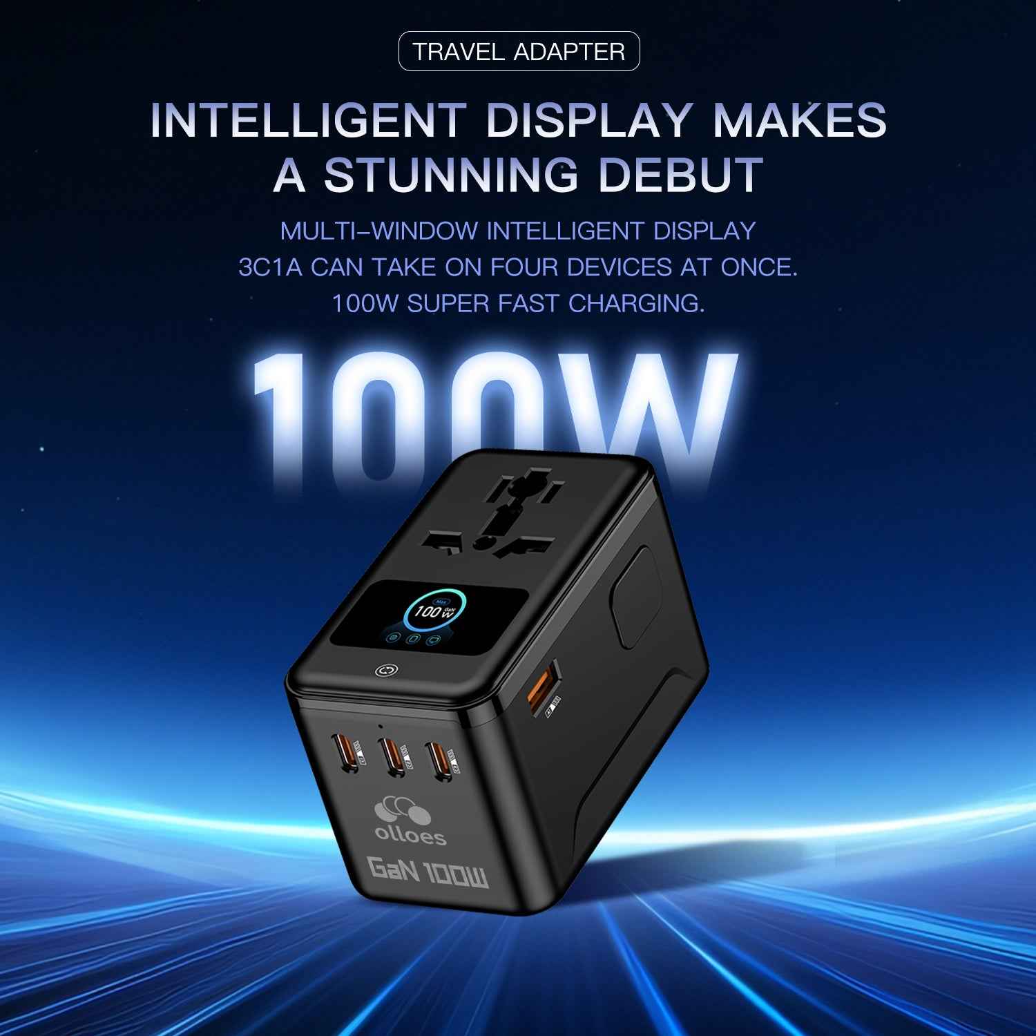 Olloes Travel Adapter Pro Touch 100W